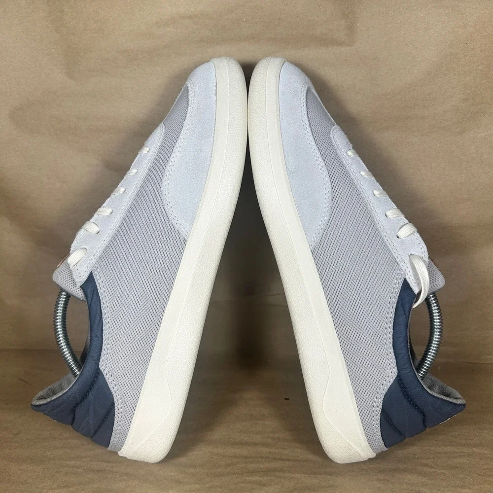 Olukai Punini Sneakers Mens 11 Grey Solid Mesh Suede Low Top Drop-In Heel 10514
